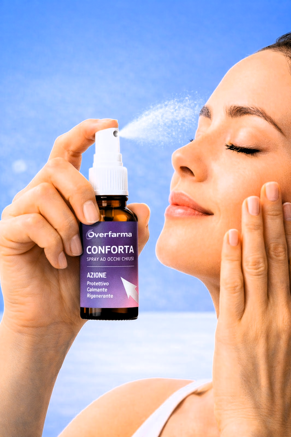 Conforta: lo spray palpebrale ad occhi chiusi per stress periorbitale e palpebre irritate