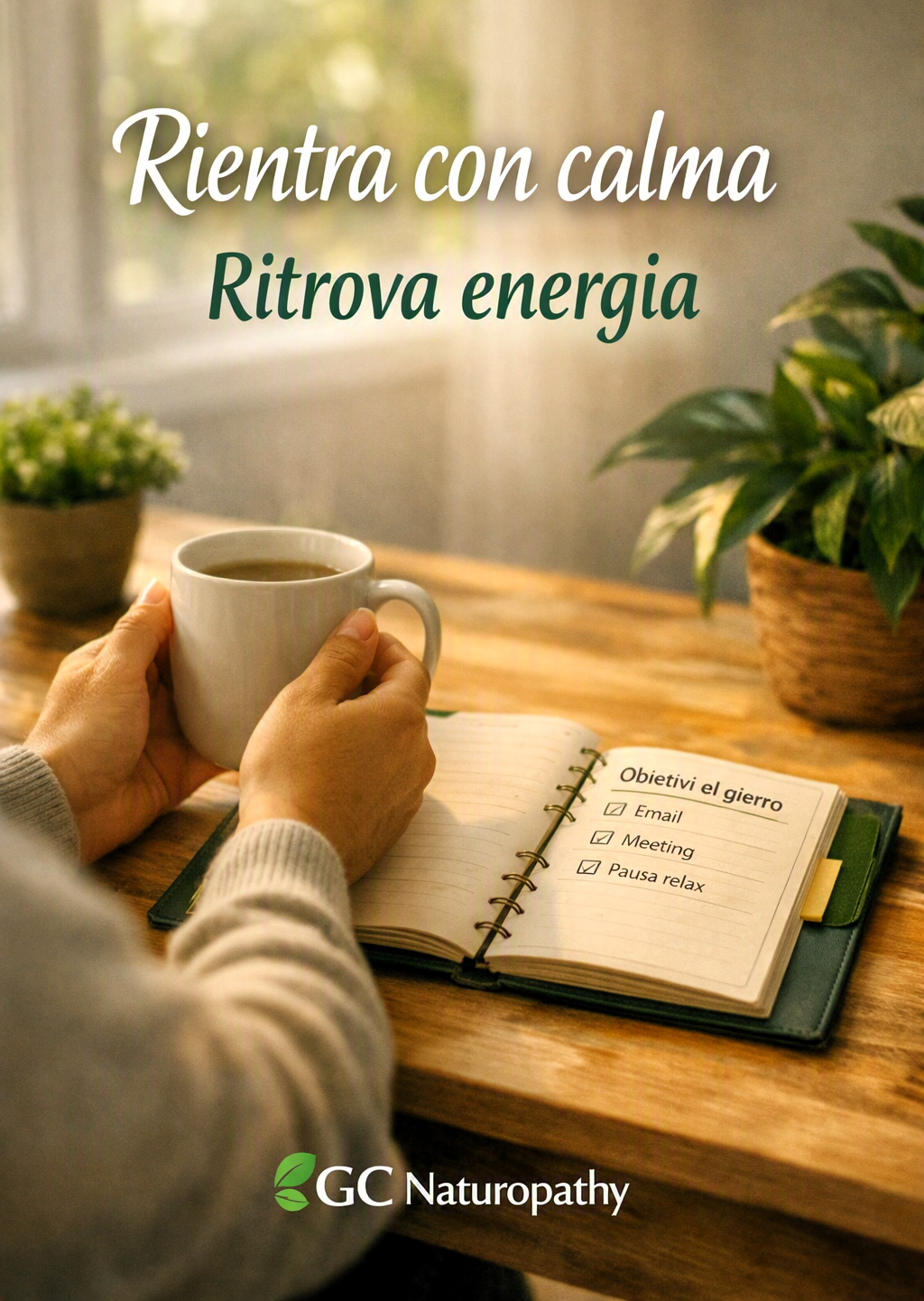 ”Rientra con calma & Ritrova energia e motivazione.”